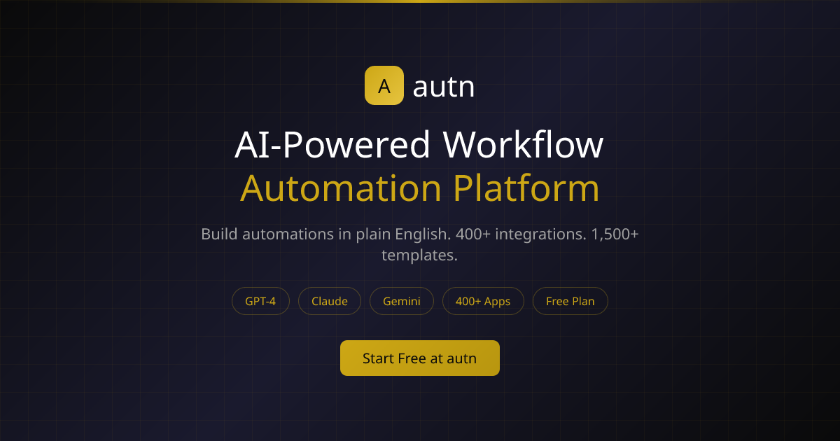 autn — AI-Powered Workflow Automation Platform